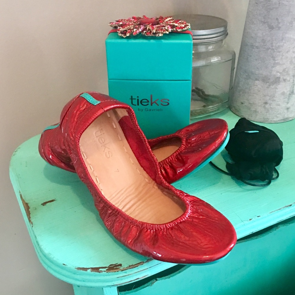 Tieks ♦️ Red Diamond ♦️Nearly New